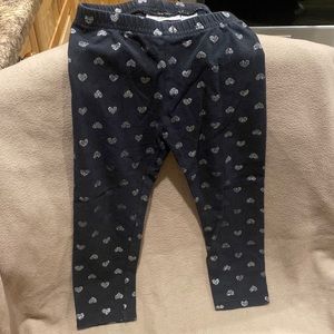 Black glitter heart pants